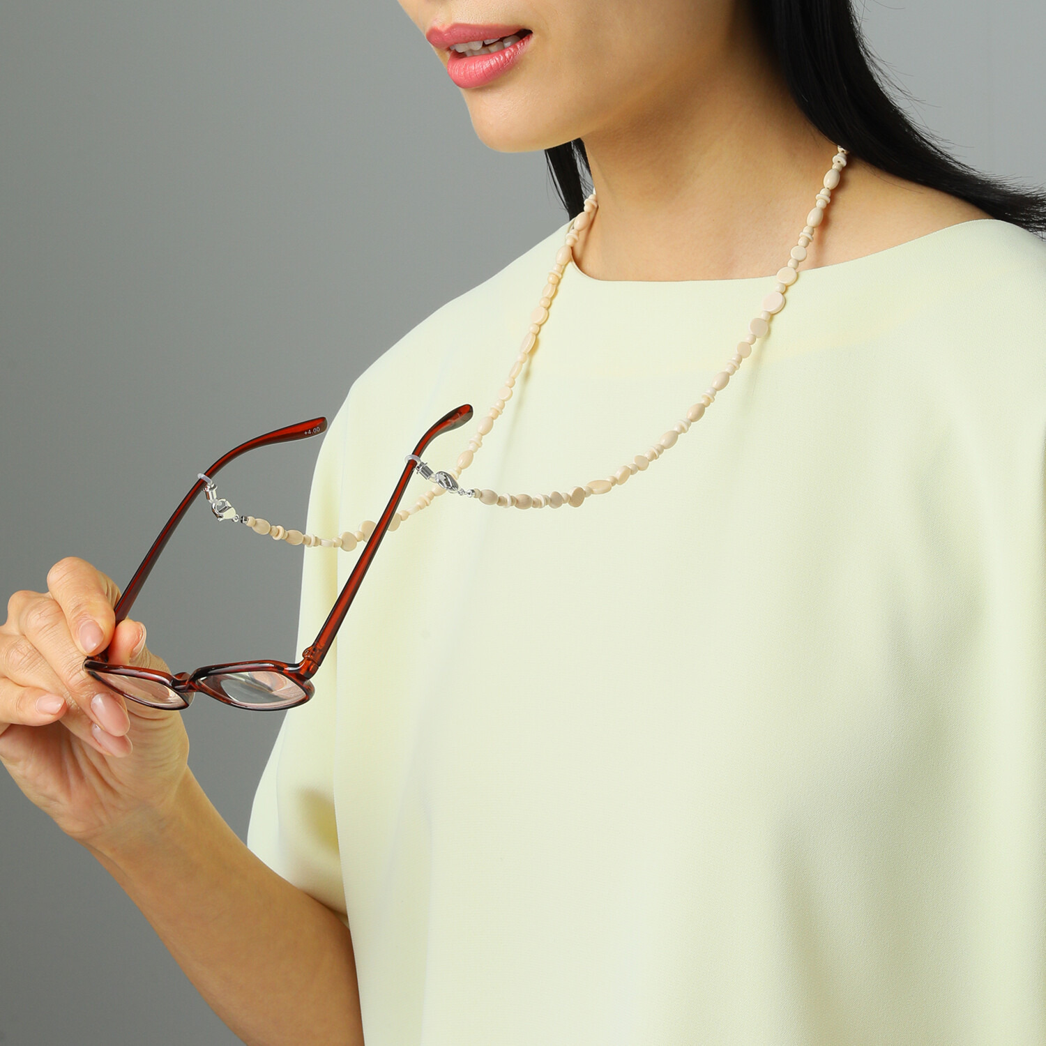 上方象牙 象牙 コインパーツ ロングネックレス兼 グラスホルダー