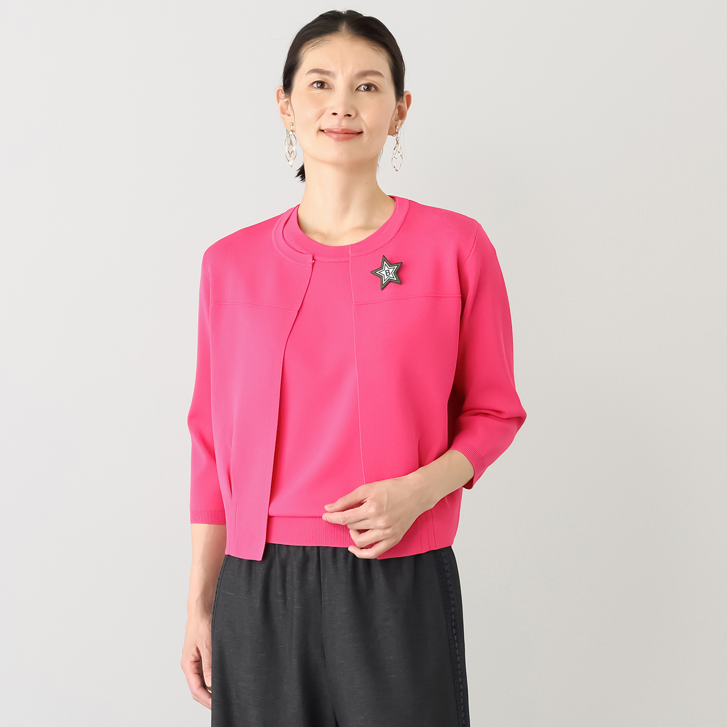 ブルーコレクション 万能なパートナー 星で遊ぶ きちんと見え カーディジャケット