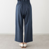 ブルーコレクション ラインレースで スッキリ見え デニム調ワイドパンツ