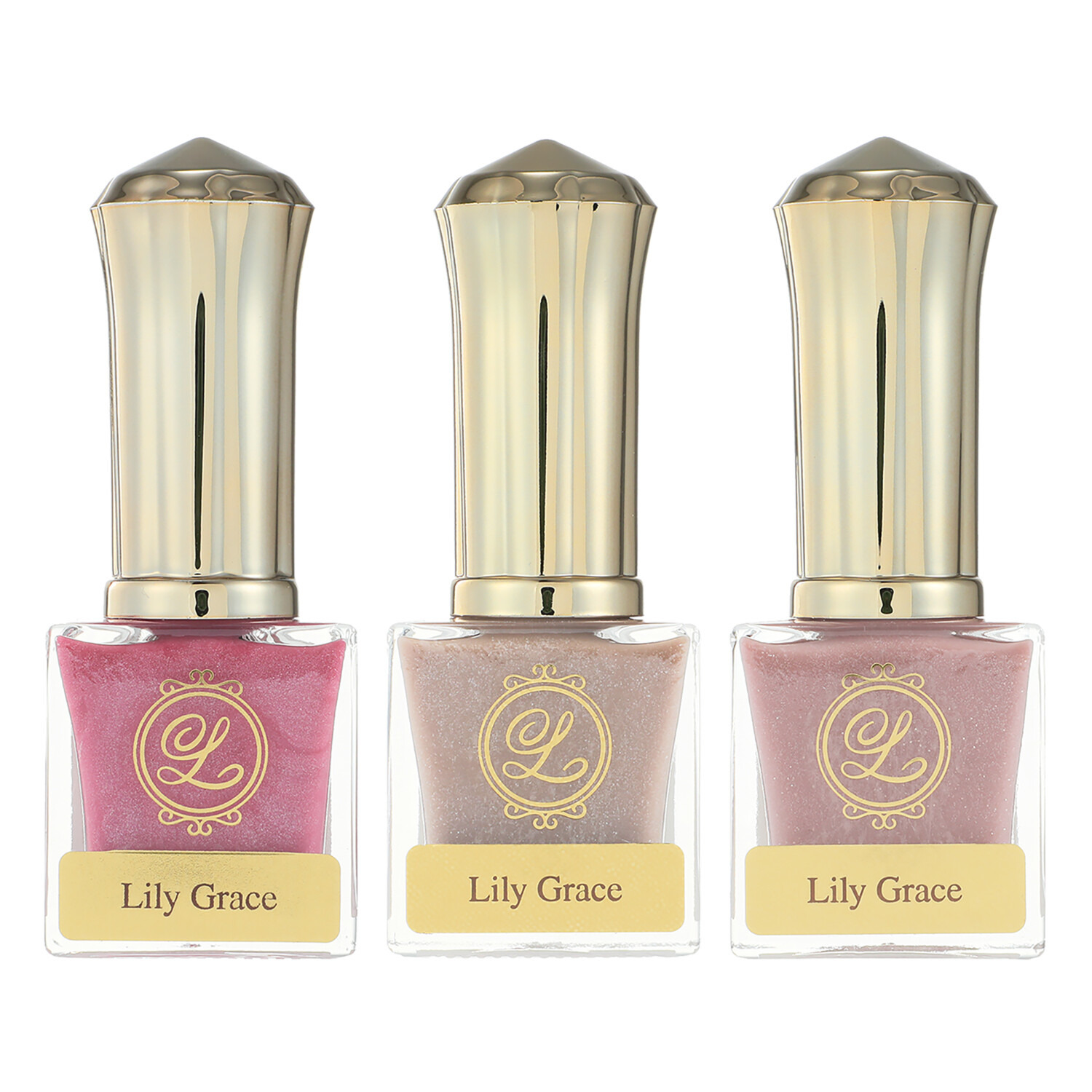 リリーグレイス 除光液不要で簡単オフ！ ウォーターネイル ピンクナチュラルセレクト ３色セット