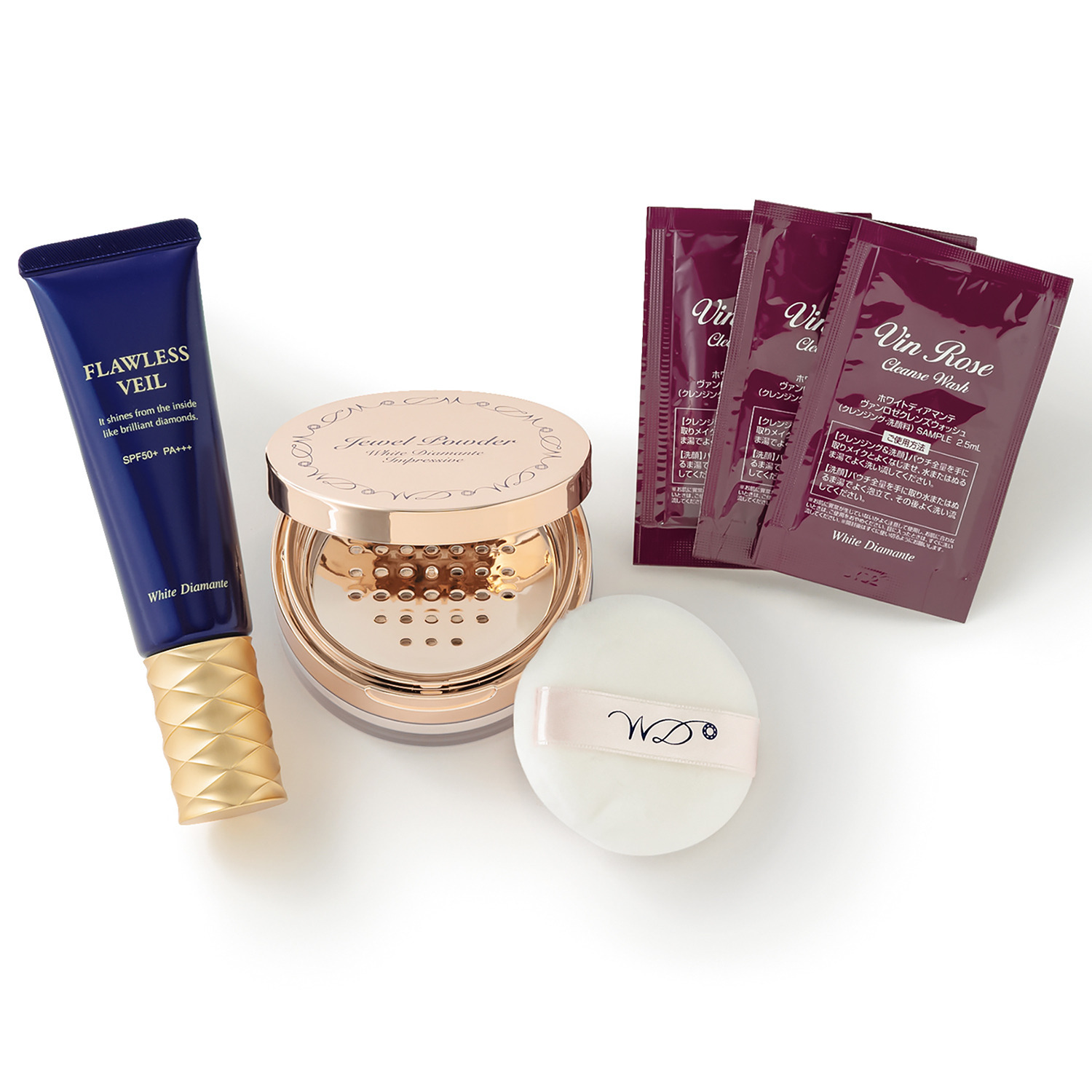 ホワイトディアマンテ フローレスヴェール＆ ホワイトディアマンテ インプレッシブ ジュエルパウダー ベースメイク特別セット