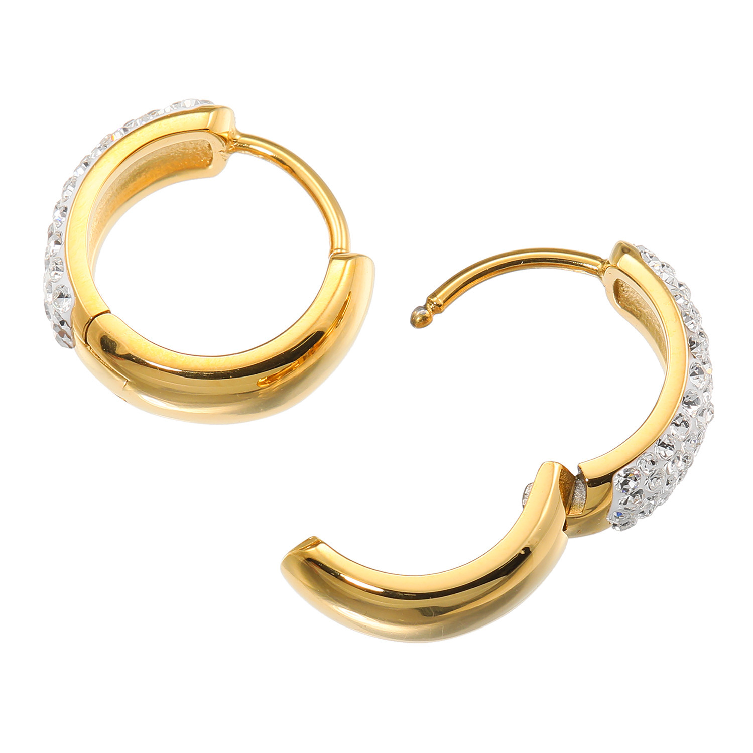 エービーステン ステンレス キラキラビジュウ リバーシブル イヤリング／ピアス