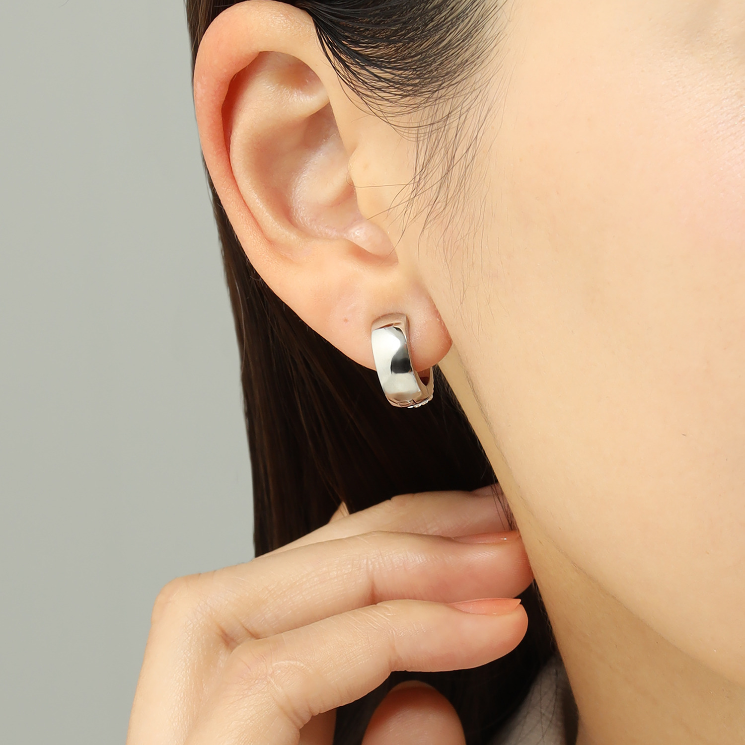 エービーステン ステンレス キラキラビジュウ リバーシブル イヤリング／ピアス