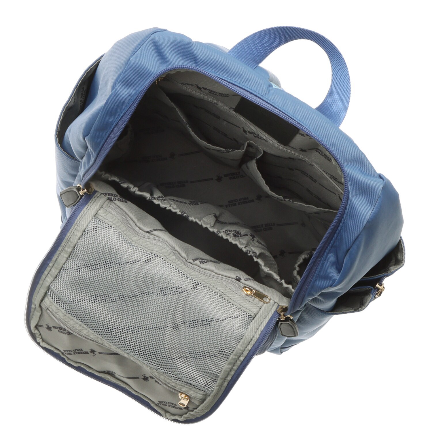 ビバリーヒルズ ポロクラブ ホースチャーム付 さまざまなシーンで使える たっぷり１５ポケット 軽量バックパック