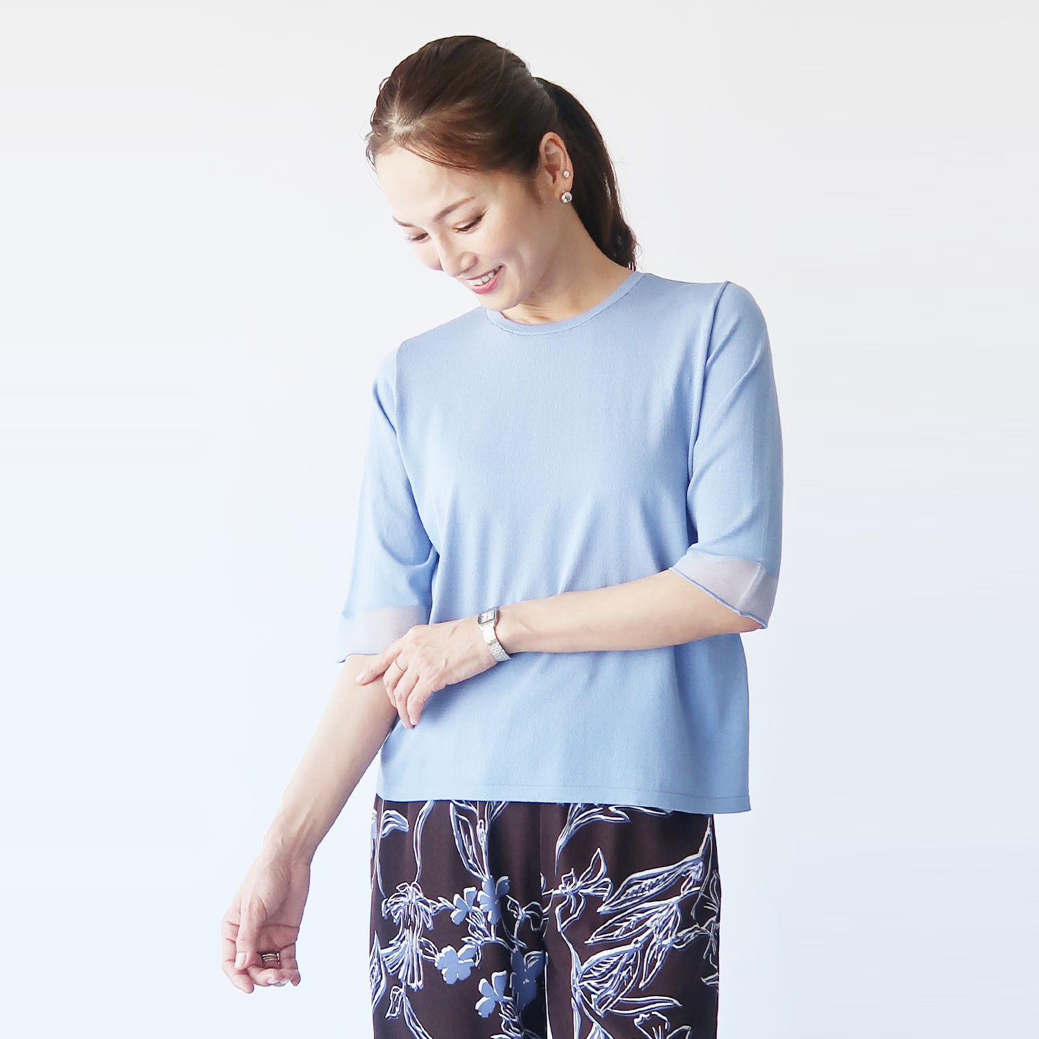 フーア シアーアクセント ニットプルオーバー