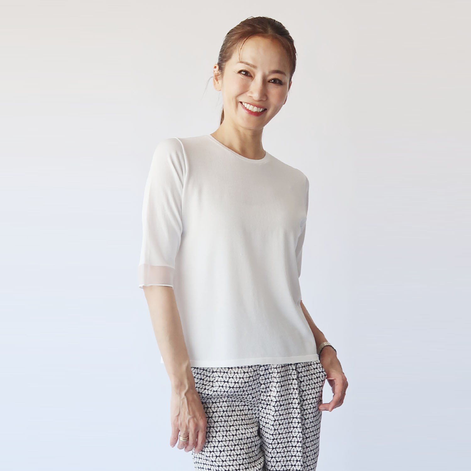 フーア シアーアクセント ニットプルオーバー