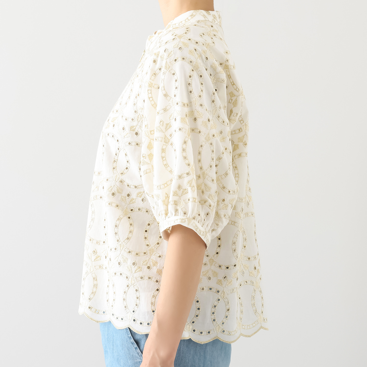 ネクストリー ブローシェレース ドルマンスリーブ ジップアップブルゾン