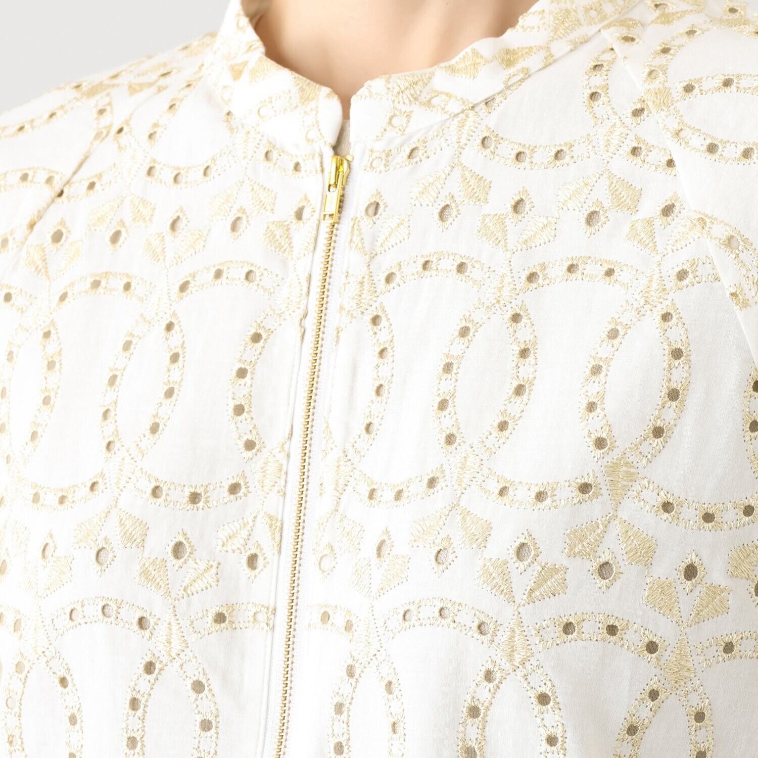 ネクストリー ブローシェレース ドルマンスリーブ ジップアップブルゾン