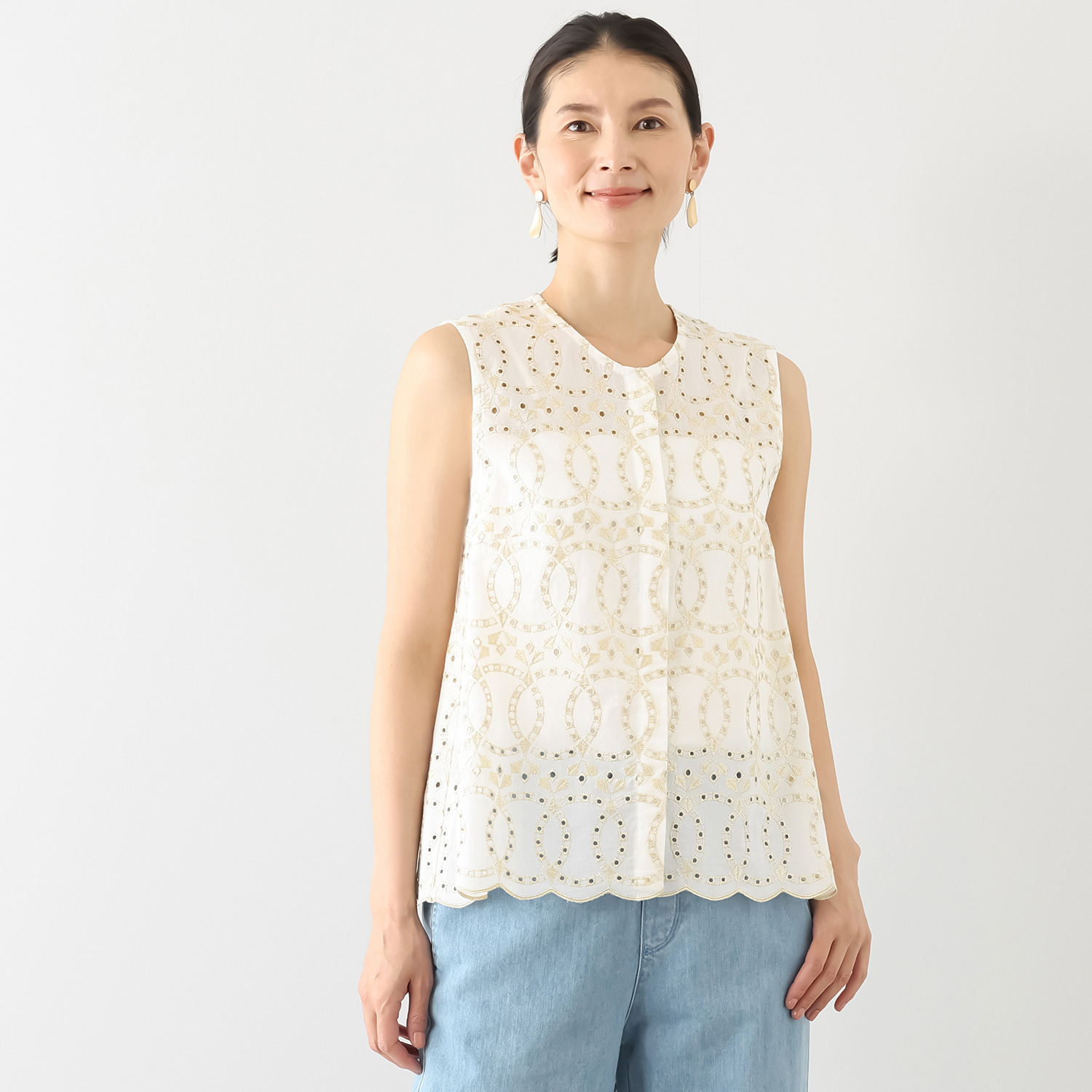 ネクストリー ブローシェレース ジレブラウス