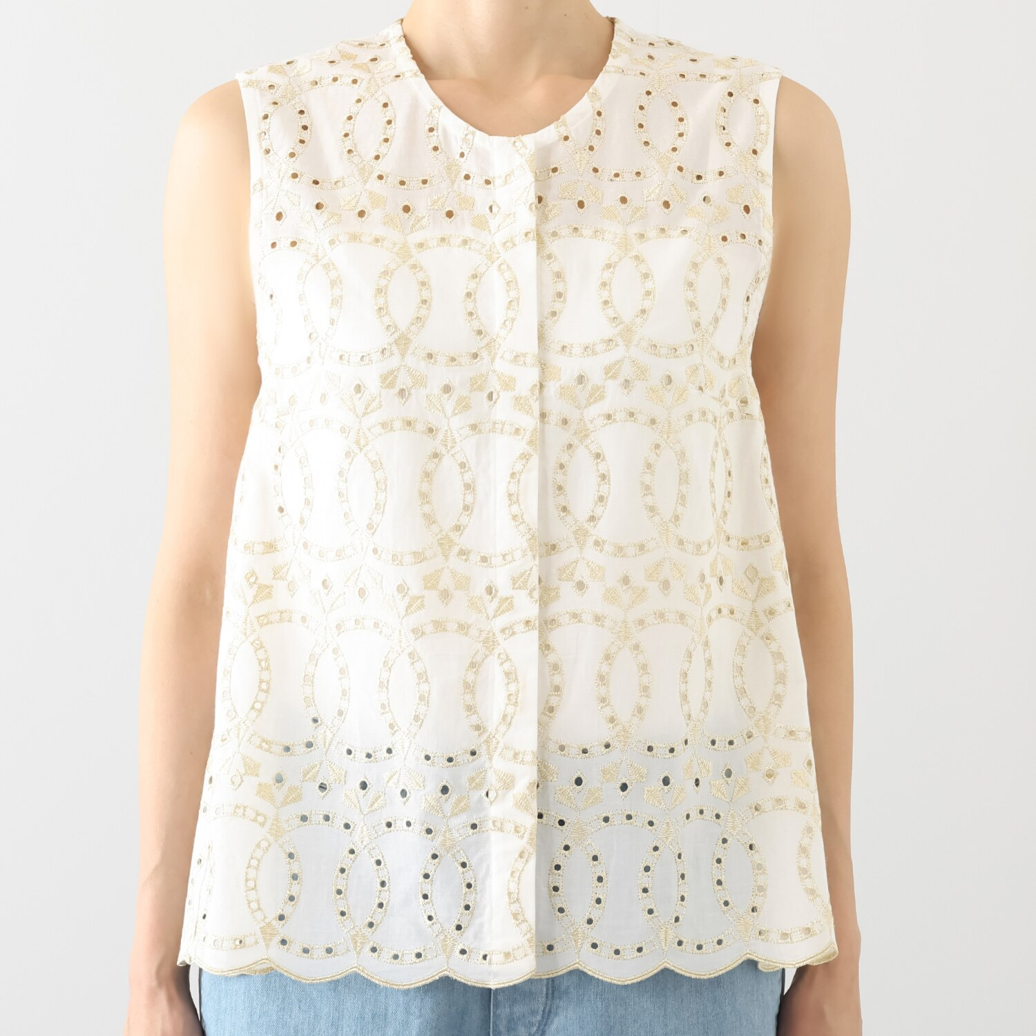 ネクストリー ブローシェレース ジレブラウス