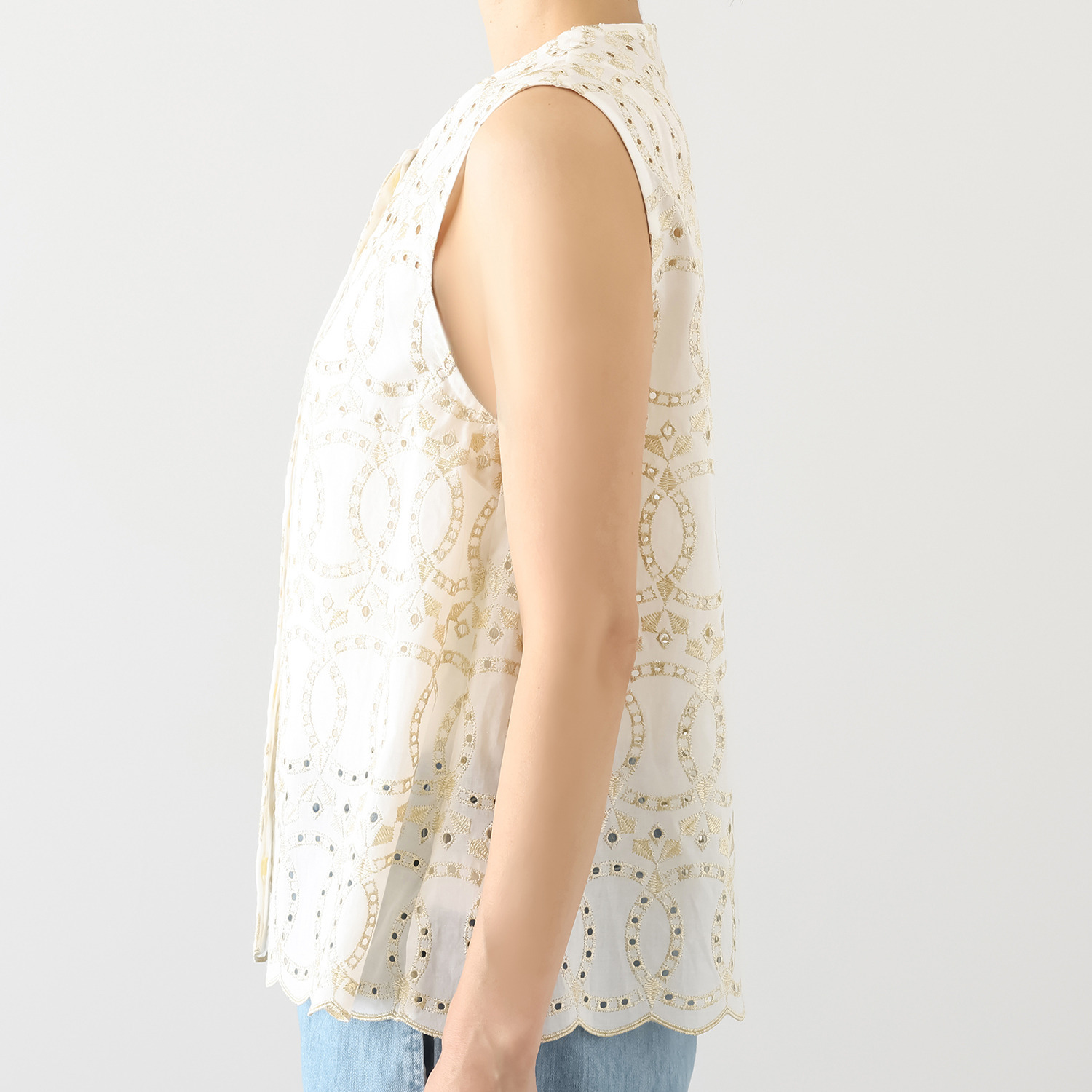 ネクストリー ブローシェレース ジレブラウス