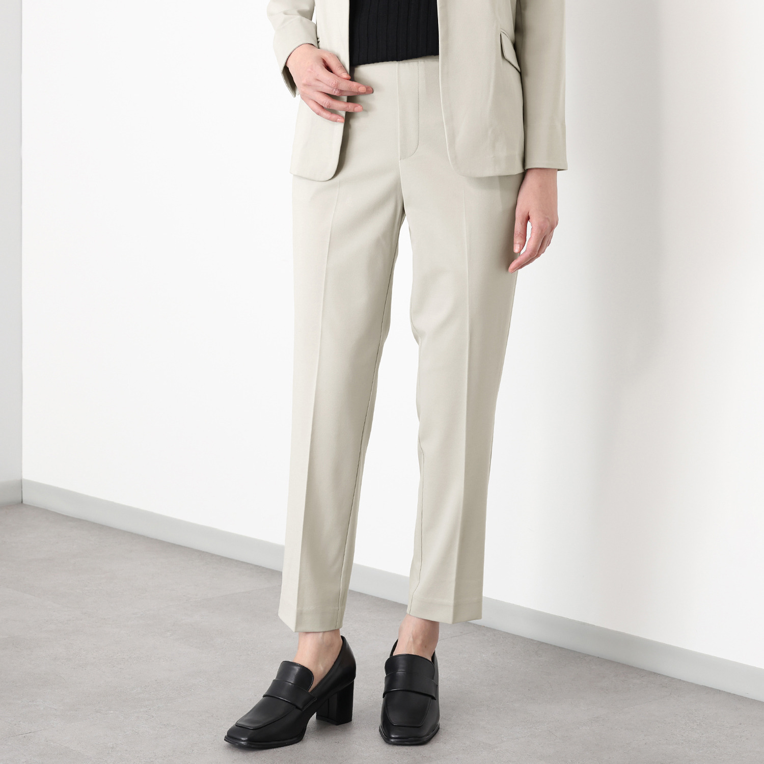 アンリック　オー　ブルー ハイゲージジャージー センタープレス ストレートパンツ