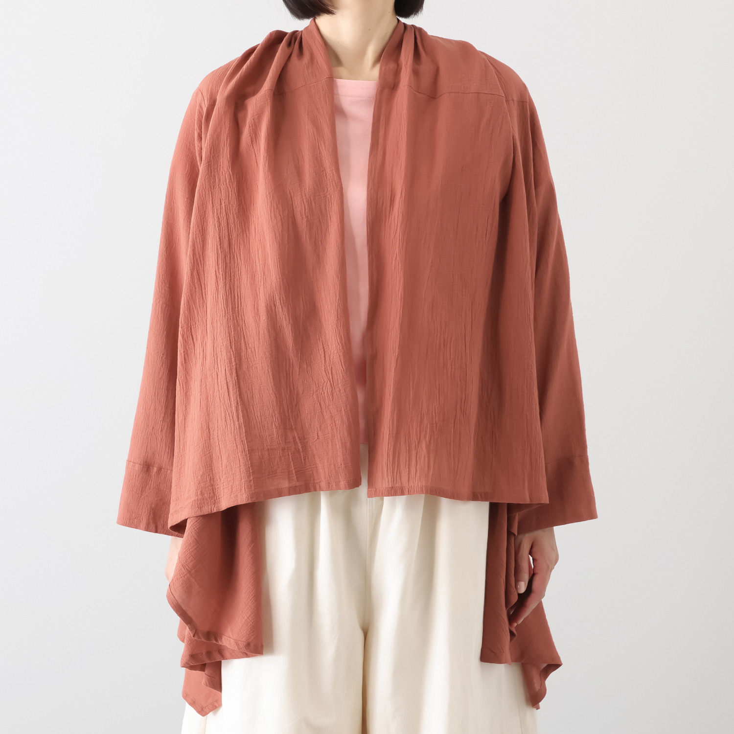 エバーグリーン エバーモア ガーゼ シャツカーディガン