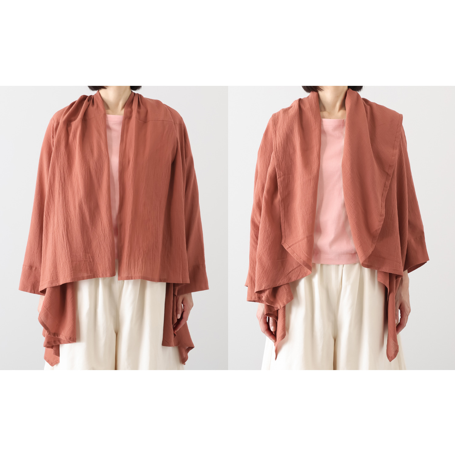 エバーグリーン エバーモア ガーゼ シャツカーディガン