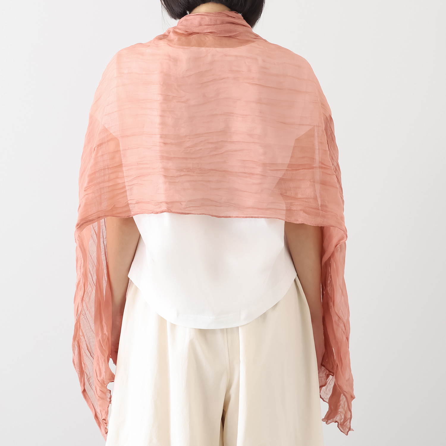 エバーグリーン エバーモア シワ加工ストール