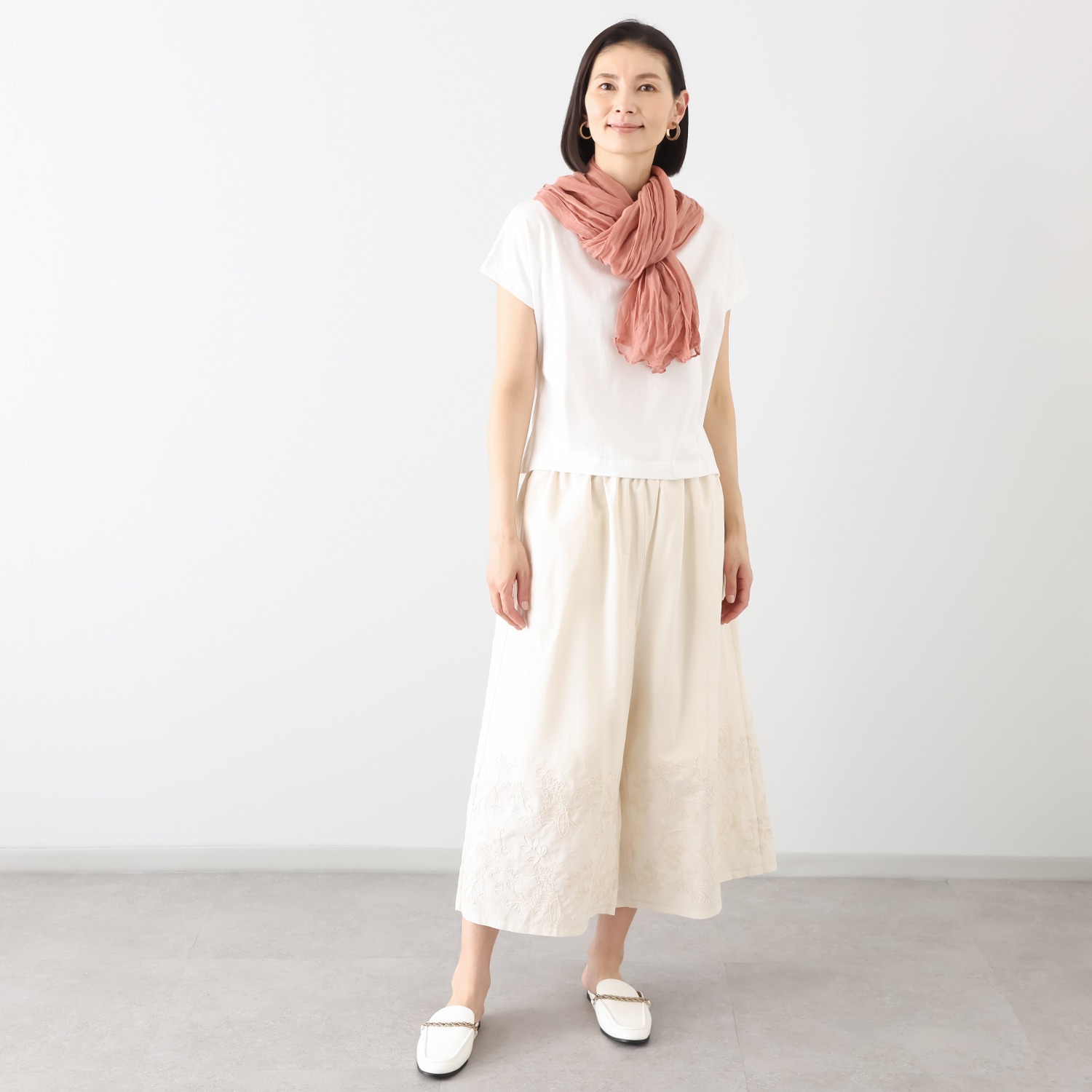 エバーグリーン エバーモア シワ加工ストール