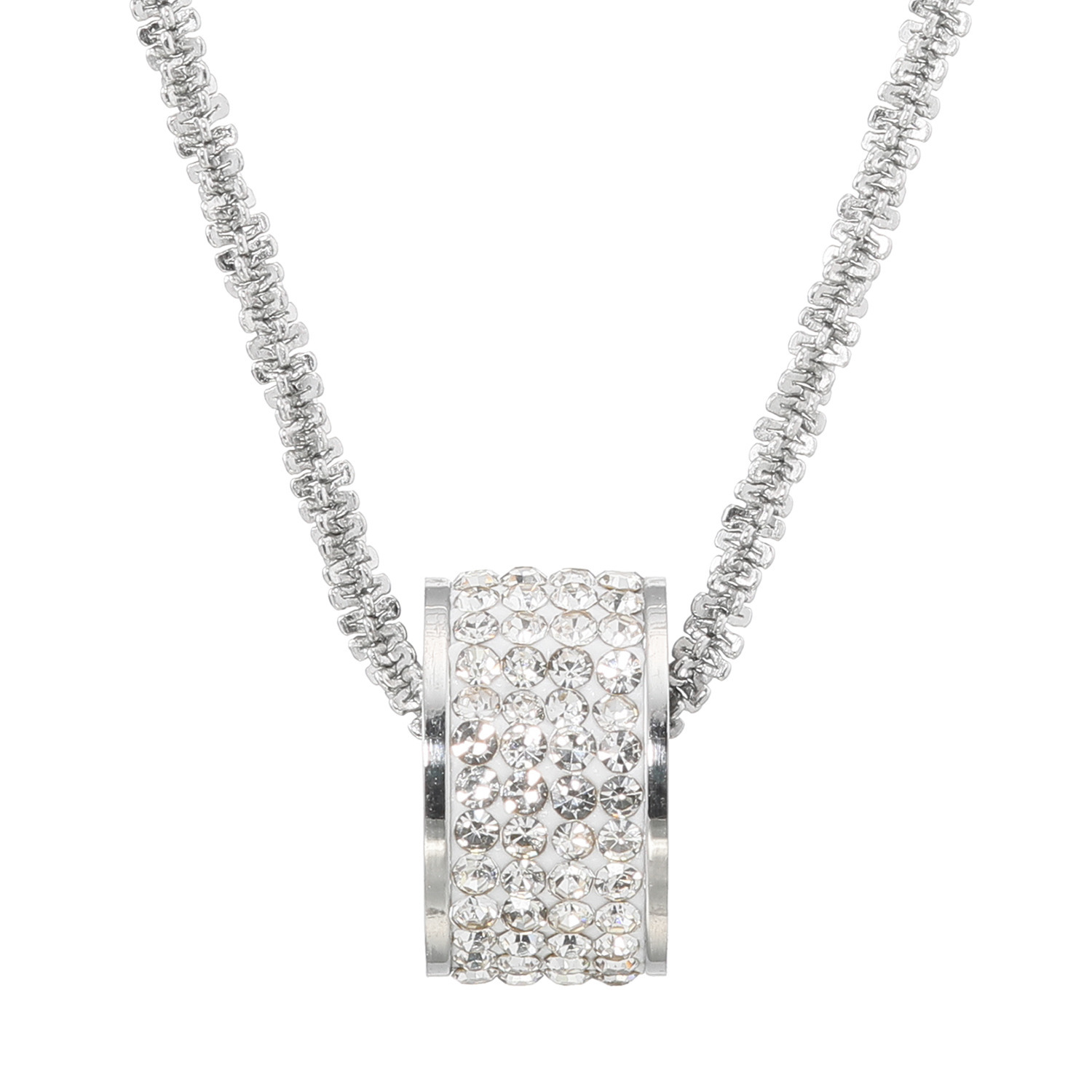 エービーステン ステンレス ビジュウ リングモティーフ ロングペンダント