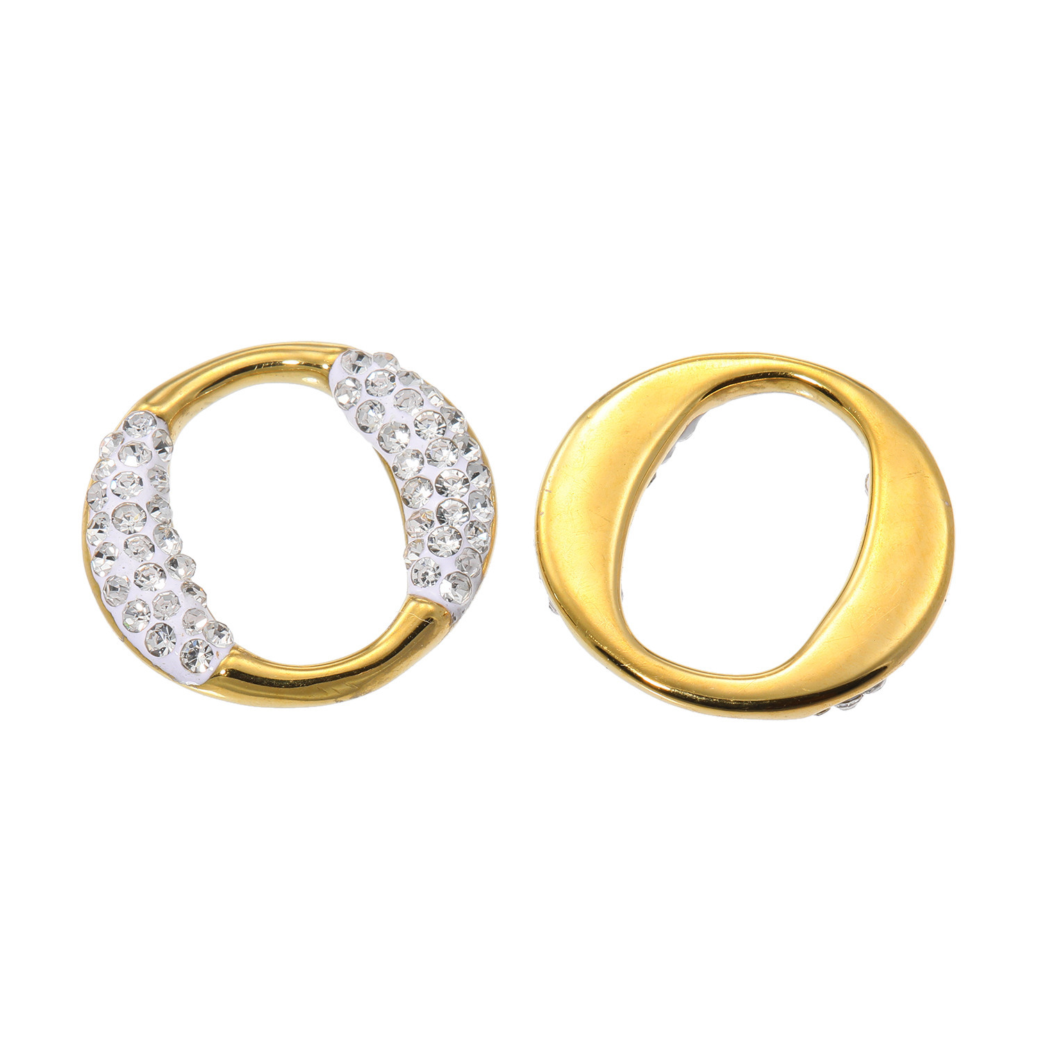 エービーステン ステンレス ビジュウ オーバルモティーフ ロングペンダント