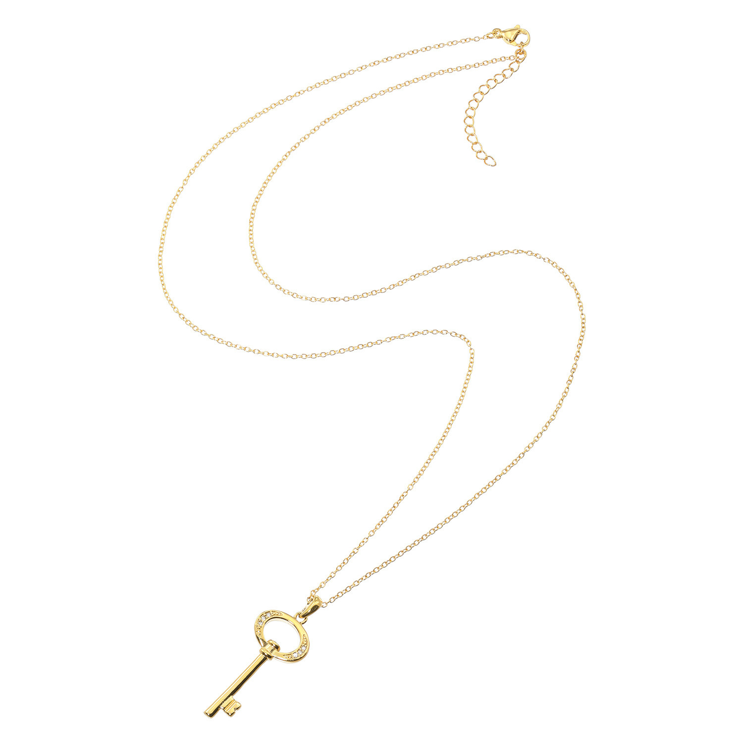 エービーステン ステンレス ビジュウ キーモティーフ ロングネックレス