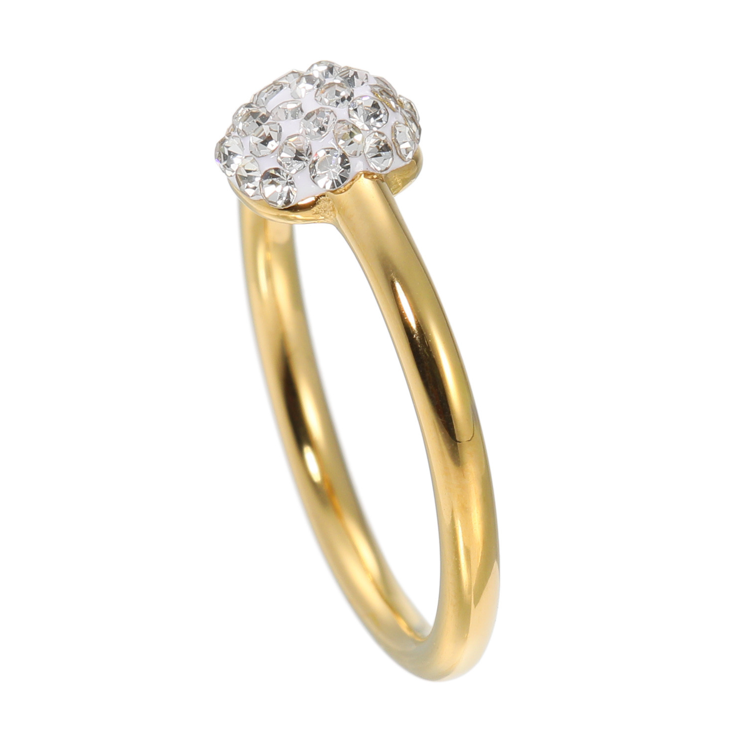 エービーステン ステンレス ビジュウ ソフトスクエア パヴェリング