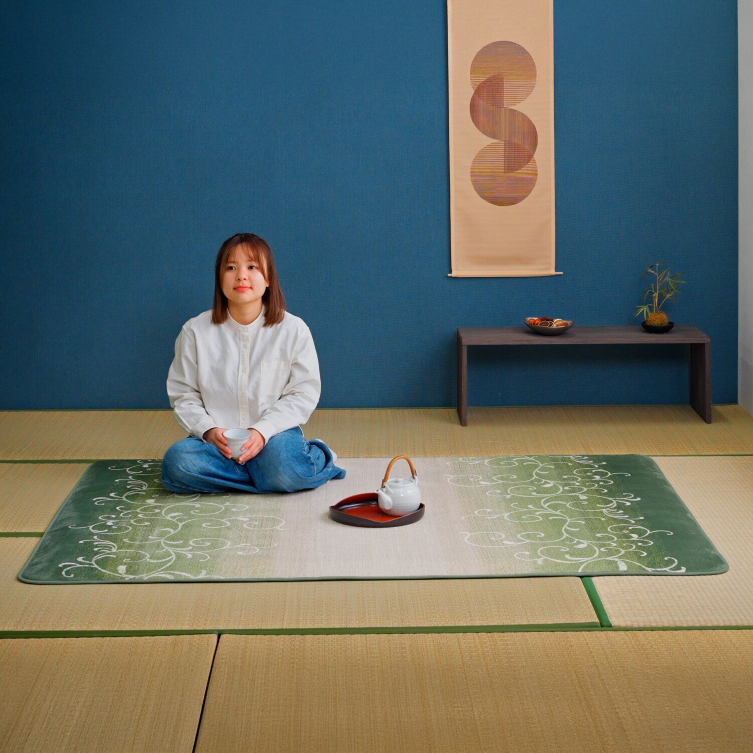 イケヒコ なだらか傾斜で つまずきにくい！ もっちりボリューム フリーエッジラグ ＜１３０×１８０ｃｍ＞