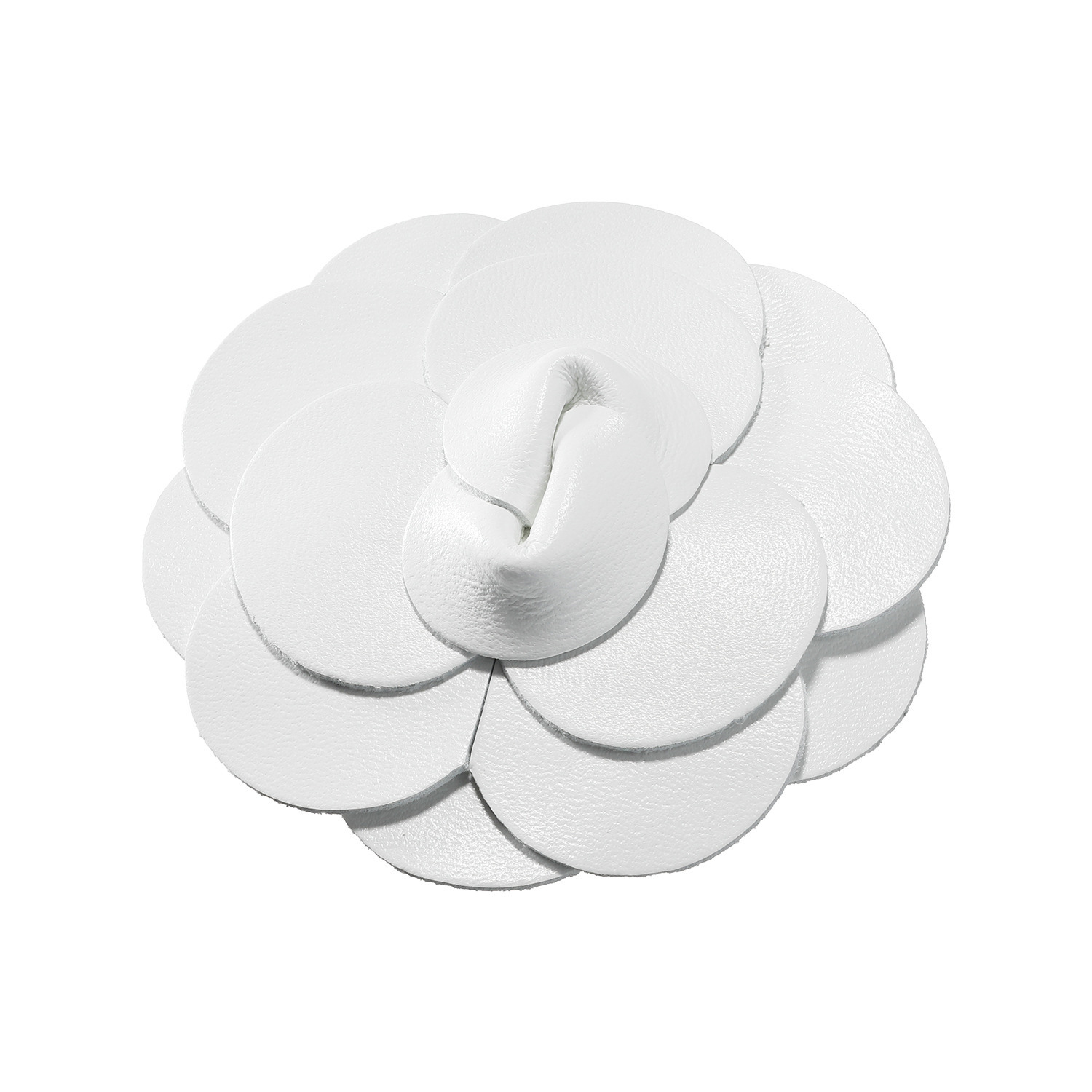 エーエフコンフィ 牛革 フラワーモティーフ マグネットブローチ