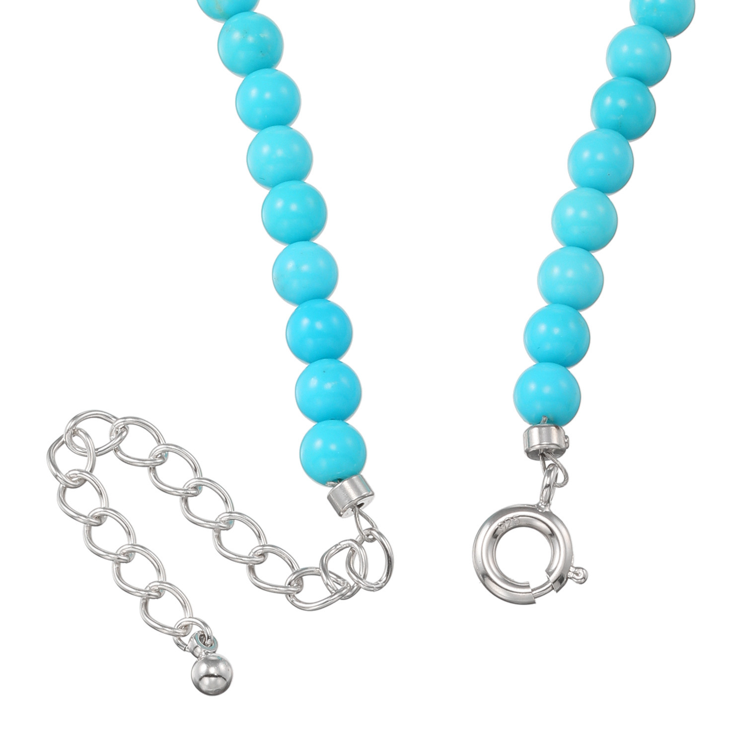 ミケランジェロ シルバー キングマン産ターコイズ ネックレス