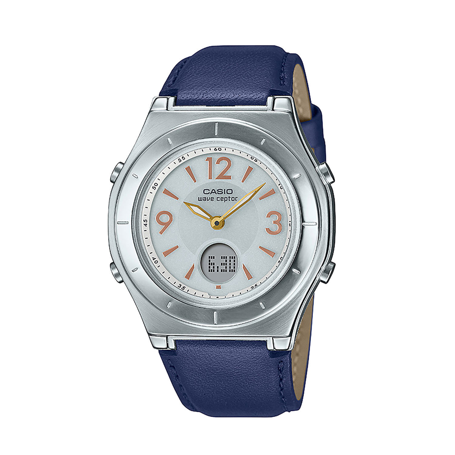 カシオ レディース 電波ソーラー腕時計 “ウェーブセプター” ＜本革バンド＞ ＬＷＡ−Ｍ１４５Ｌ