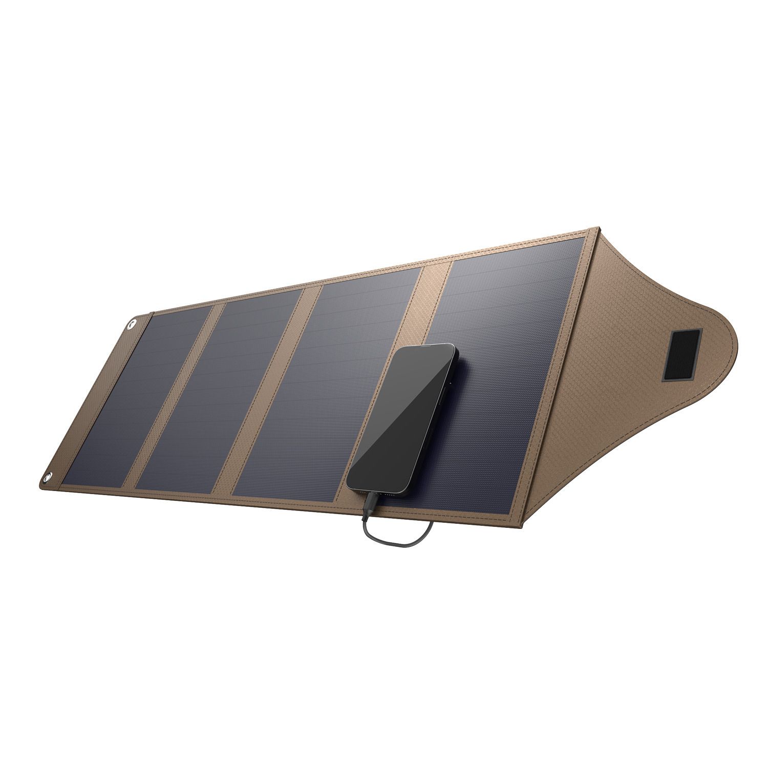ビッグブルー 太陽光でスマートフォンや タブレットが充電できる！ 薄型・軽量・折りたためる ポータブル ソーラーチャージャー ２４Ｗ　Ｂ５０２