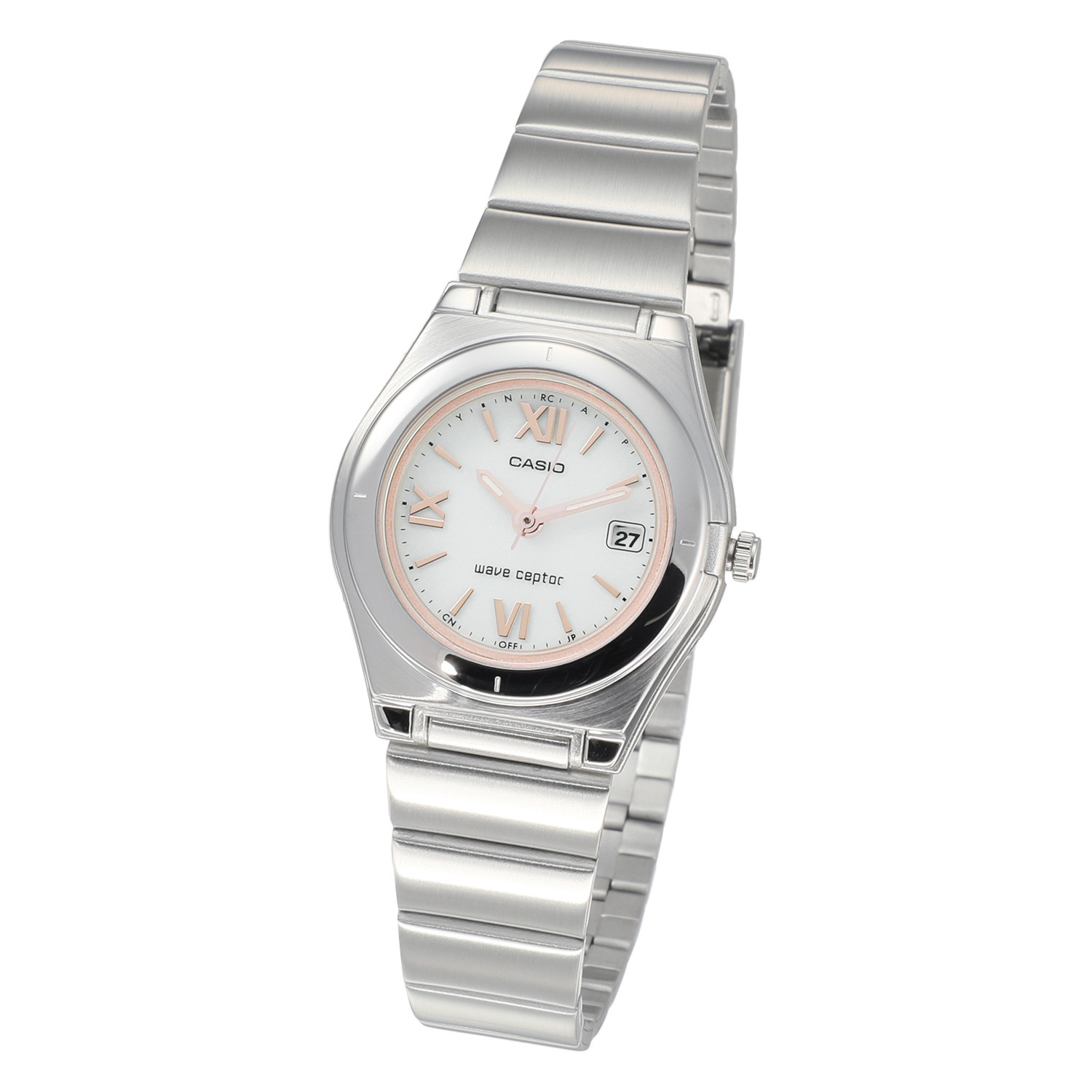 カシオ タフソーラー搭載！ 洗練された３針デザイン レディース 電波ソーラー腕時計 “ウェーブセプター” ＬＷＱ−１０ＤＪ