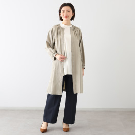 ダジュール ギャザーネックデザイン コート