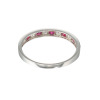 サープライズ プラチナ９５０ ルビー＆ ダイヤモンド ハーフエタニティリング