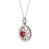 サープライズ プラチナ９５０＆８５０ ルビー＆ ダイヤモンド フレームペンダント