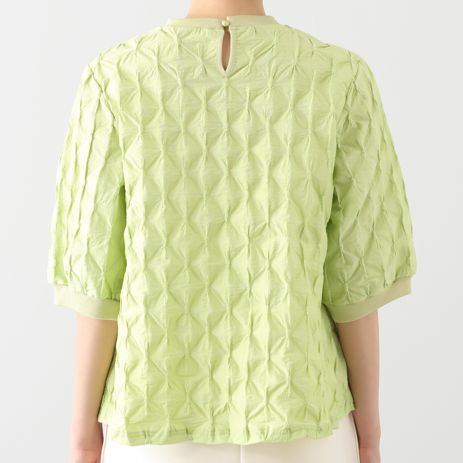 コイビトミサキ 立体シャーリング調 プルオーバーブラウス