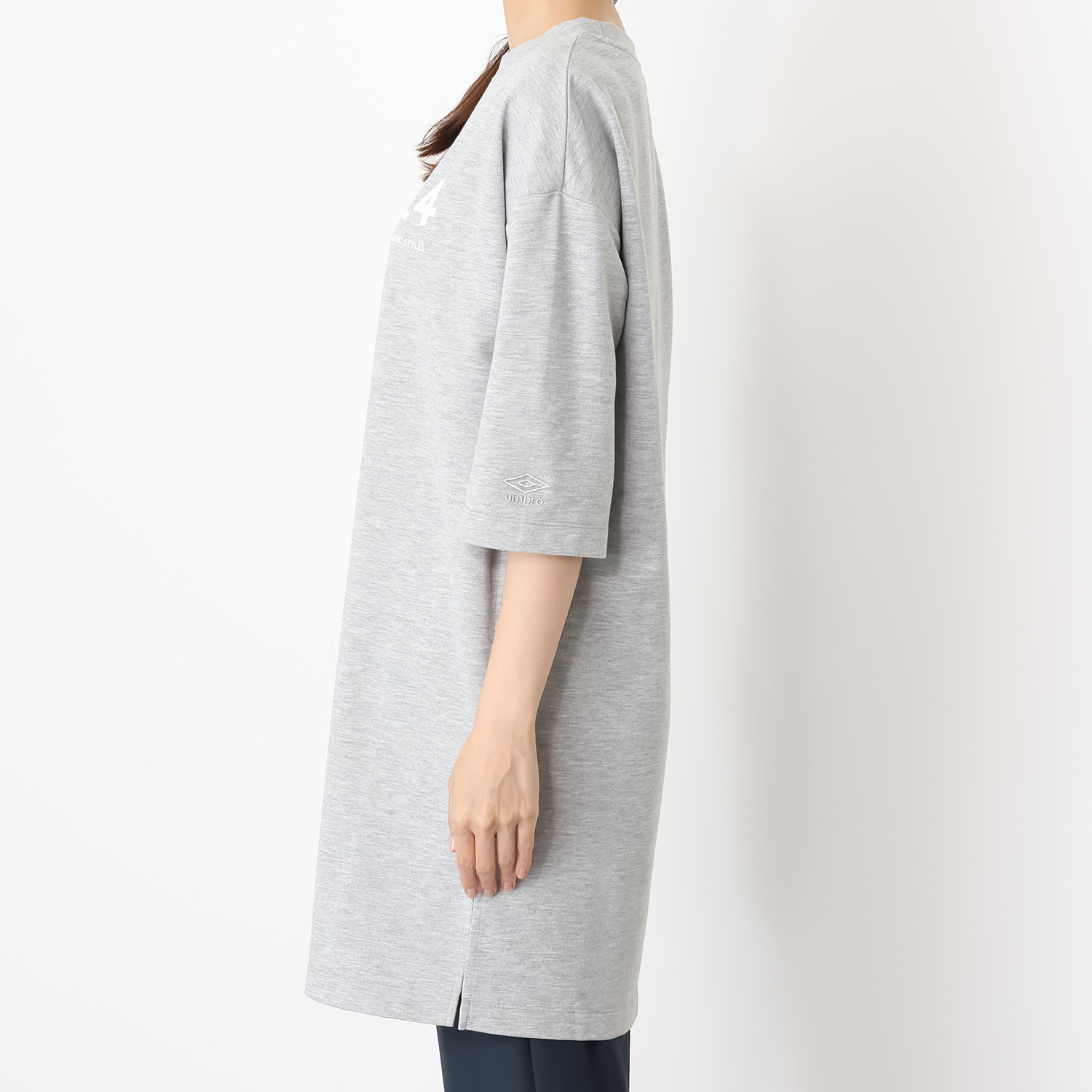 アンブロ コットンブレンド ミニ裏毛チュニック