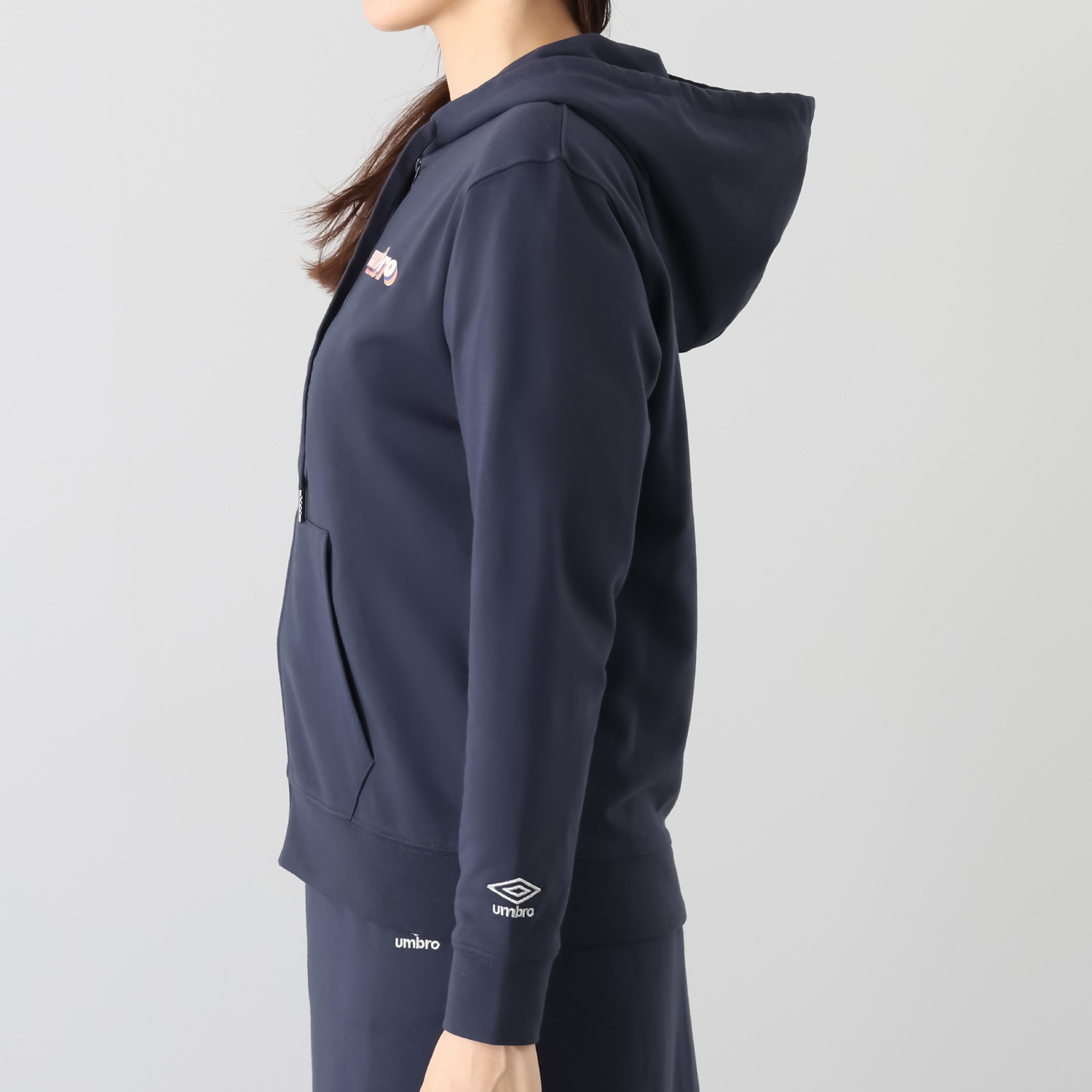 アンブロ コットンブレンド ミニ裏毛フーディー