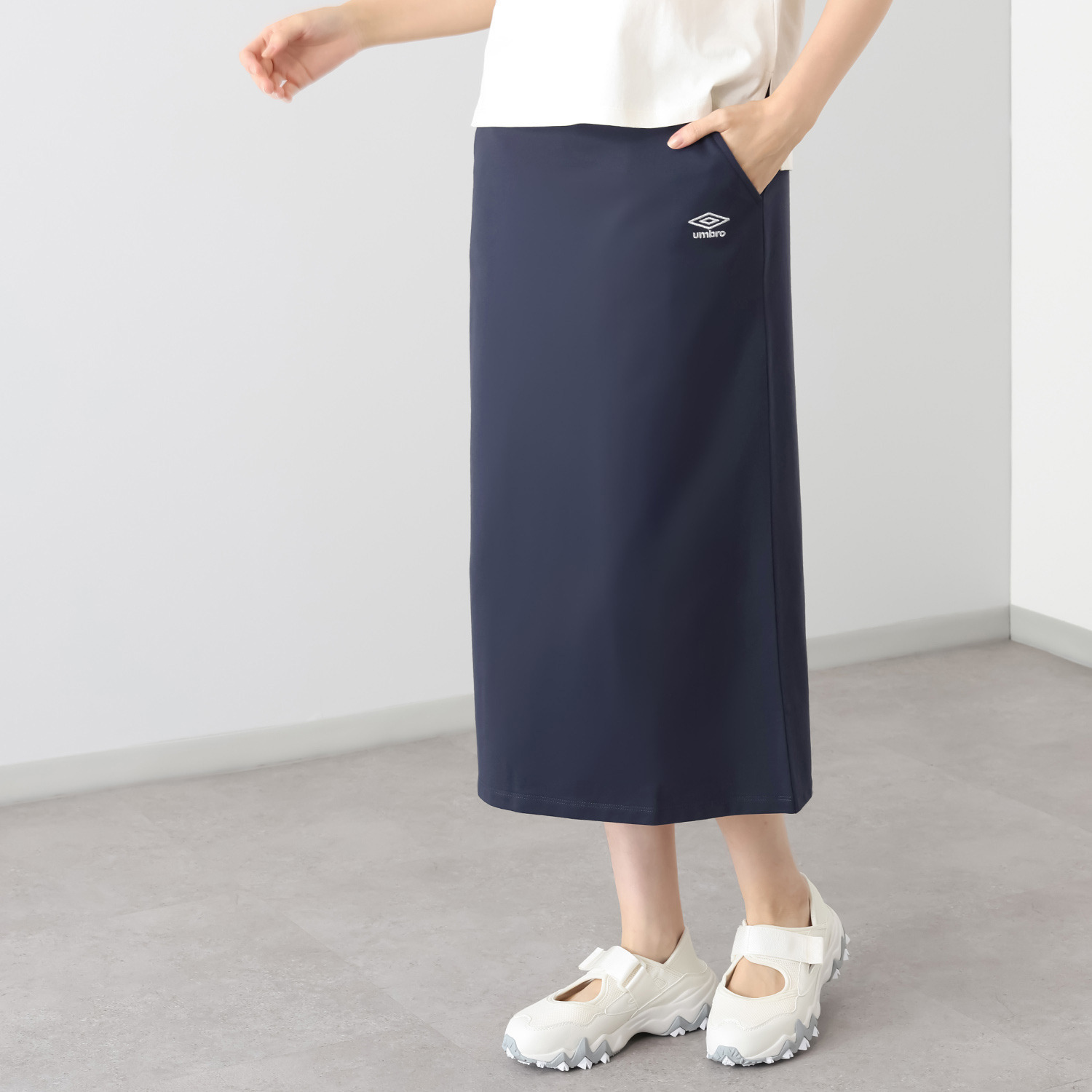 アンブロ コットンブレンド イージーウエスト ジャージースカート