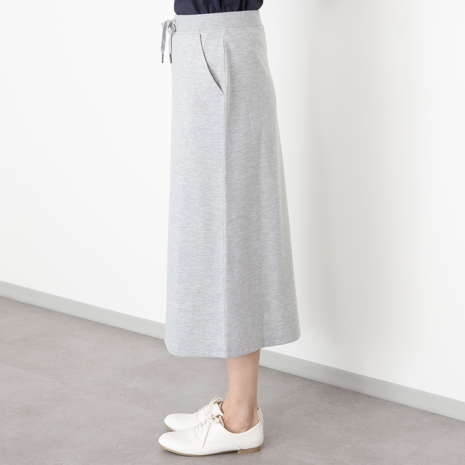 アンブロ コットンブレンド イージーウエスト ジャージースカート