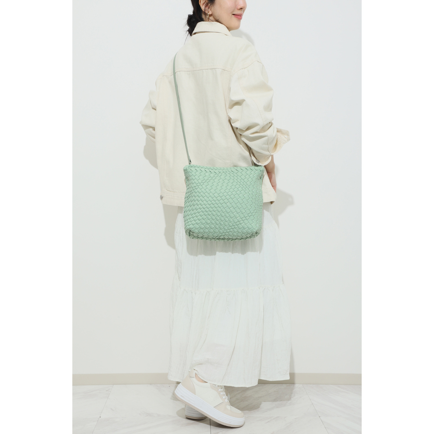 パドマ イントレチャート フラワーストラップ ３ウェイバッグ ＜巾着インナーポーチ付＞