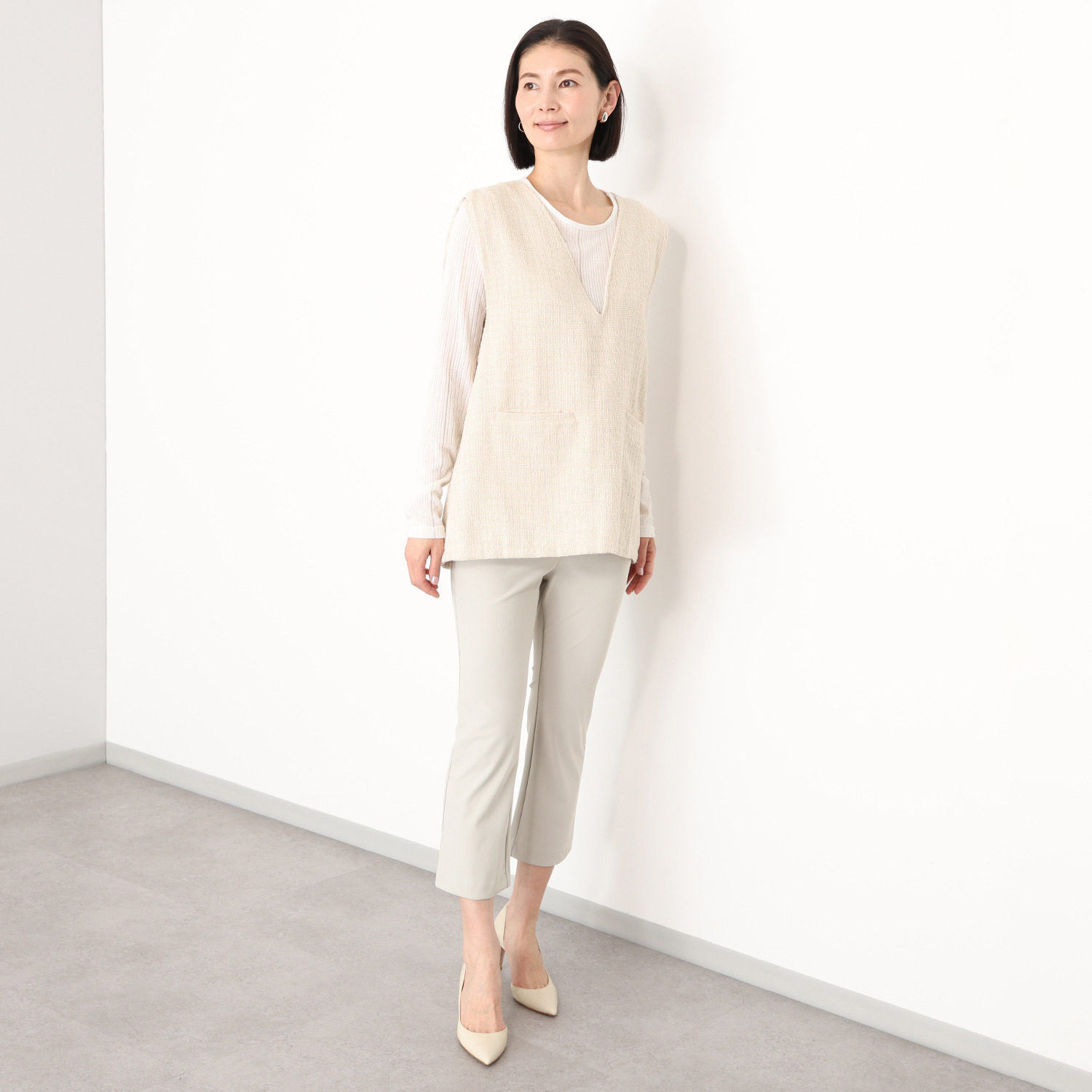 ラ・シュシュ ＵＶカット・接触冷感 はっ水 多機能素材の美脚パンツ ＜股下５８ｃｍ＞