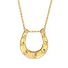 エムイー・ブリランテ １８Ｋ馬蹄モティーフ＆ ステンレスチェーン ２ウェイペンダント