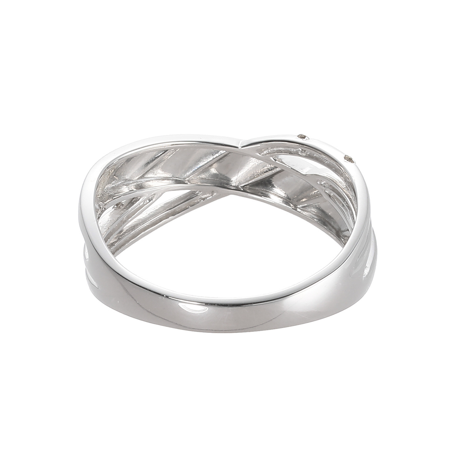 エムイー・ブリランテ プラチナ９００ ダイヤモンド クロスウェーブ リング