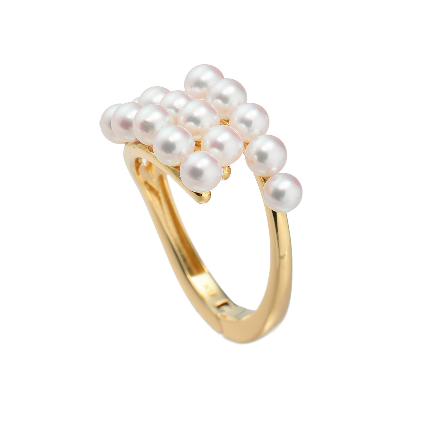 ジュペレ １８Ｋ 国産ベビーアコヤパール リュクスコレクション ラインリング