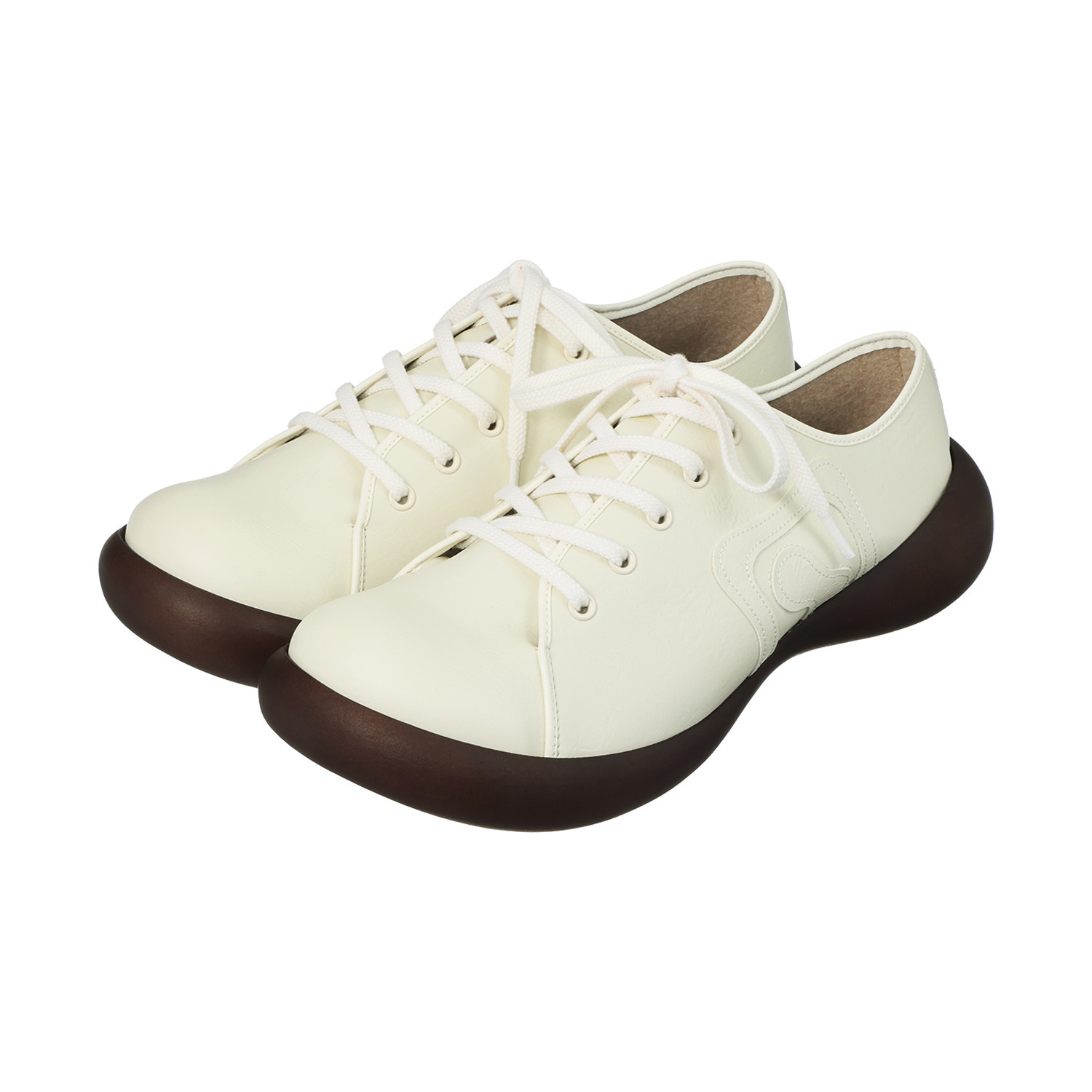 リゲッタ 日本製 アーチサポート グミインソール レースアップ ロゴスニーカー