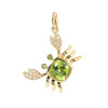 ビジューフルレゾン コローレ １８Ｋ ダイヤモンド＆ ペリドット＆ グリーンガーネット カニモティーフ ペンダントトップ
