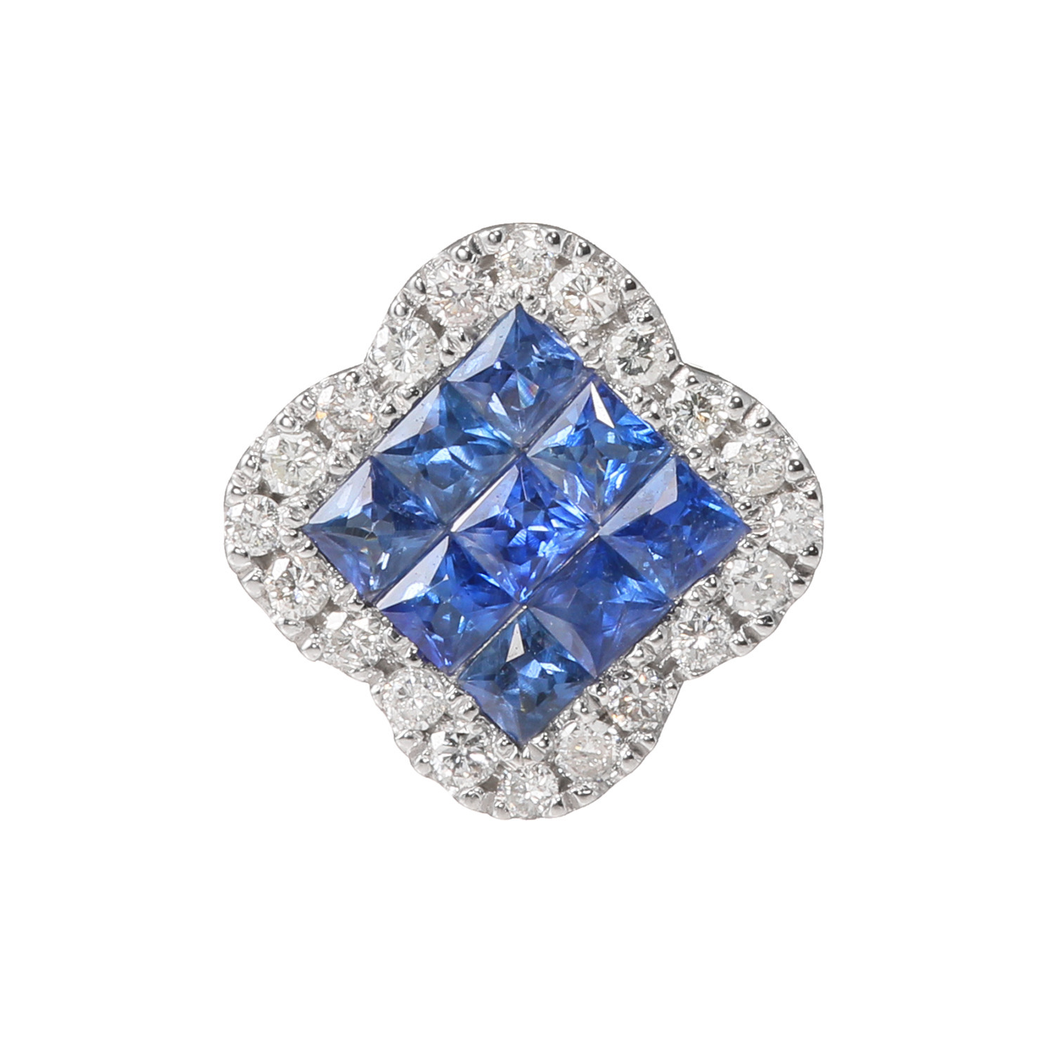 ビジューフルレゾン コローレ プラチナ９００ ダイヤモンド＆ カラーストーン クローバーデザイン ペンダントトップ