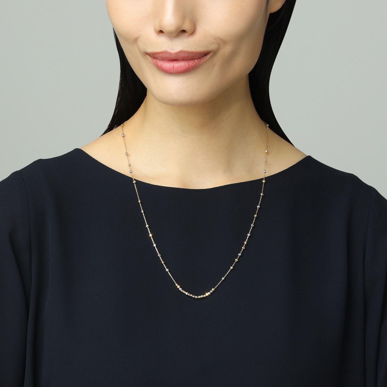 ファシーノアルジェント シルバー ミラーボール アレンジネックレス