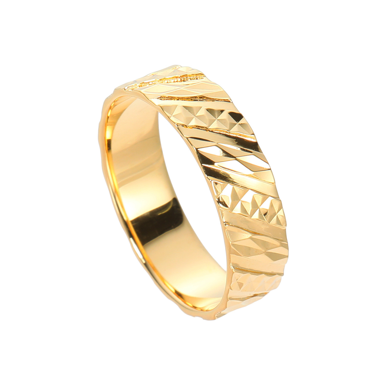 ファシーノアルジェント シルバー ミックスカット ストレートリング