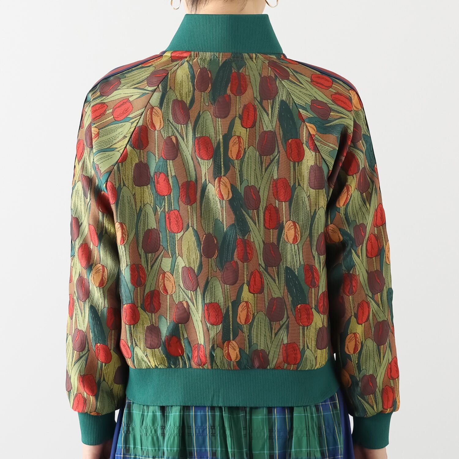キョウコ　ヒガ チューリップ柄 ジャガードブルゾン