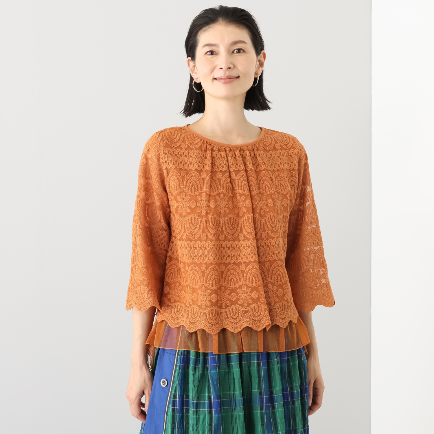 キョウコ　ヒガ チュールレース プルオーバー